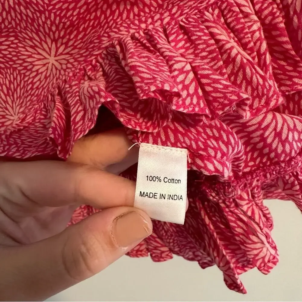 Tuckernuck Banjanan Pink Cropped Top Small